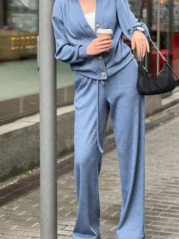 Amelia - Knitted Cardigan and Trouser Set
