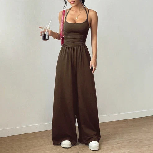 Alma - Casual Spaghetti Strap Jumpsuit
