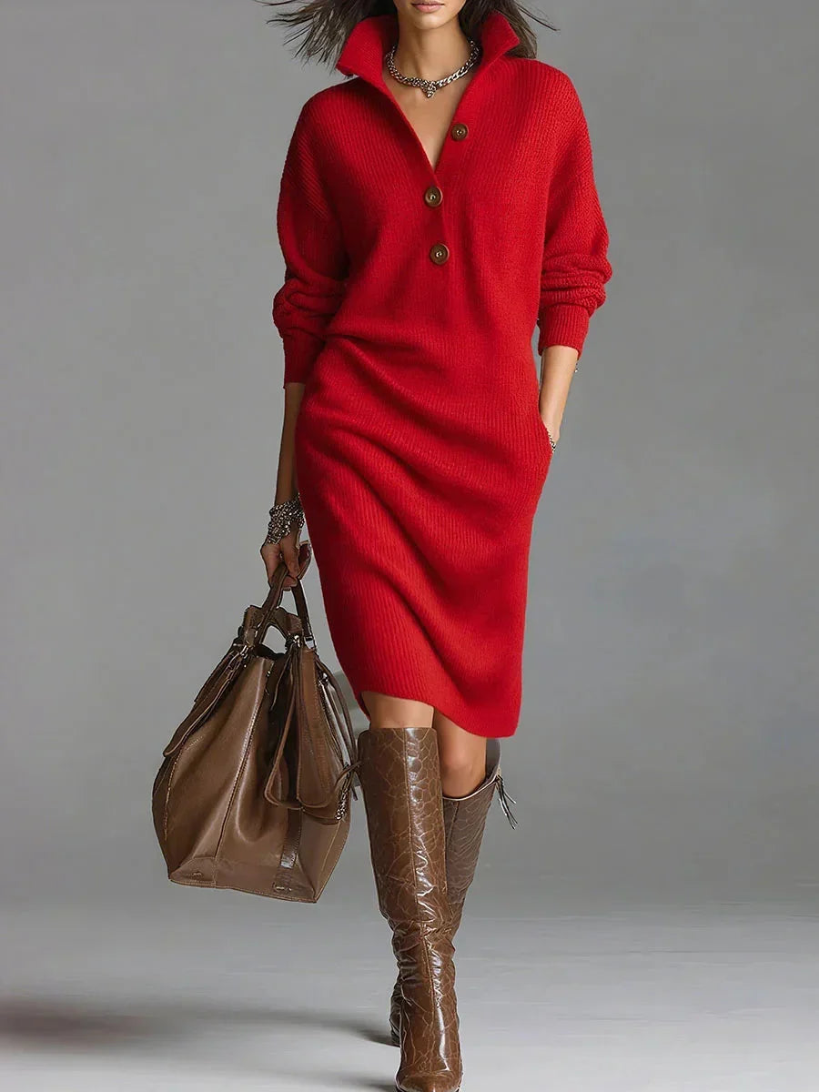 Scarlet - Elegant knitted dress