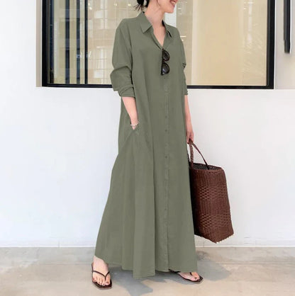 Carmen - Long fluid shirt dress
