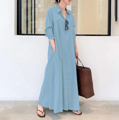 Carmen - Long fluid shirt dress