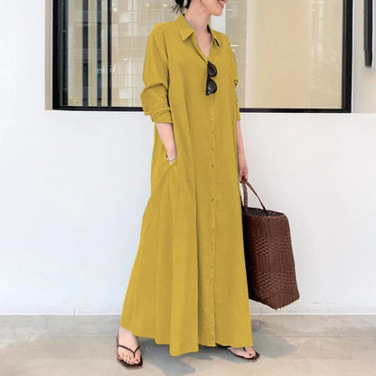 Carmen - Long fluid shirt dress