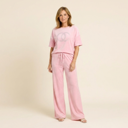 Nerea - Two-piece set with top and wide-leg trousers