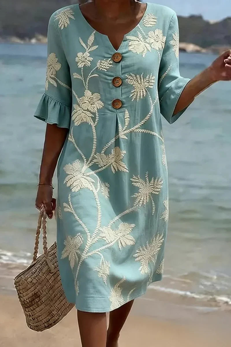 Nemi - Vestido midi floral elegante