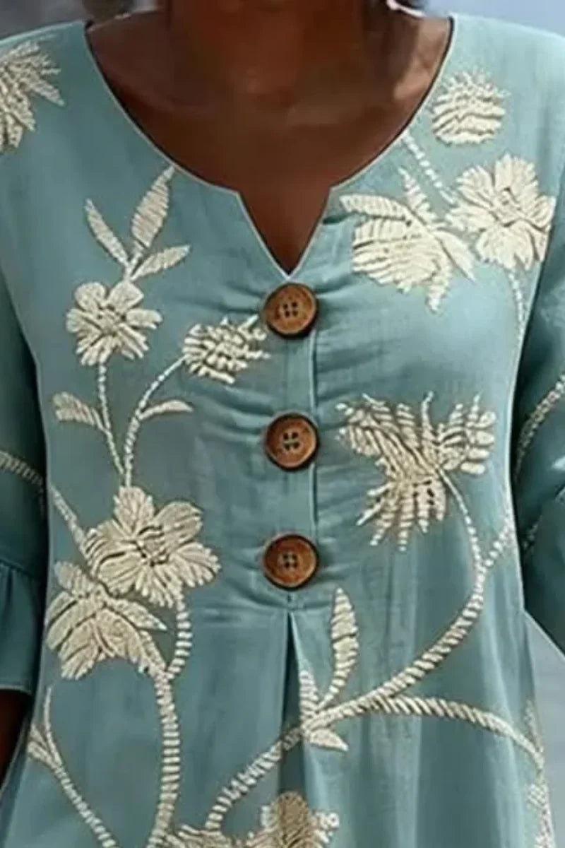 Nemi - Vestido midi floral elegante