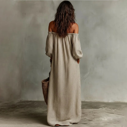 Nadia - Vestido bohemio de hombros descubiertos