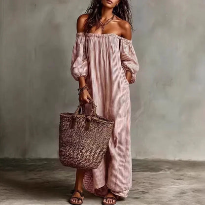 Nadia - Vestido bohemio de hombros descubiertos
