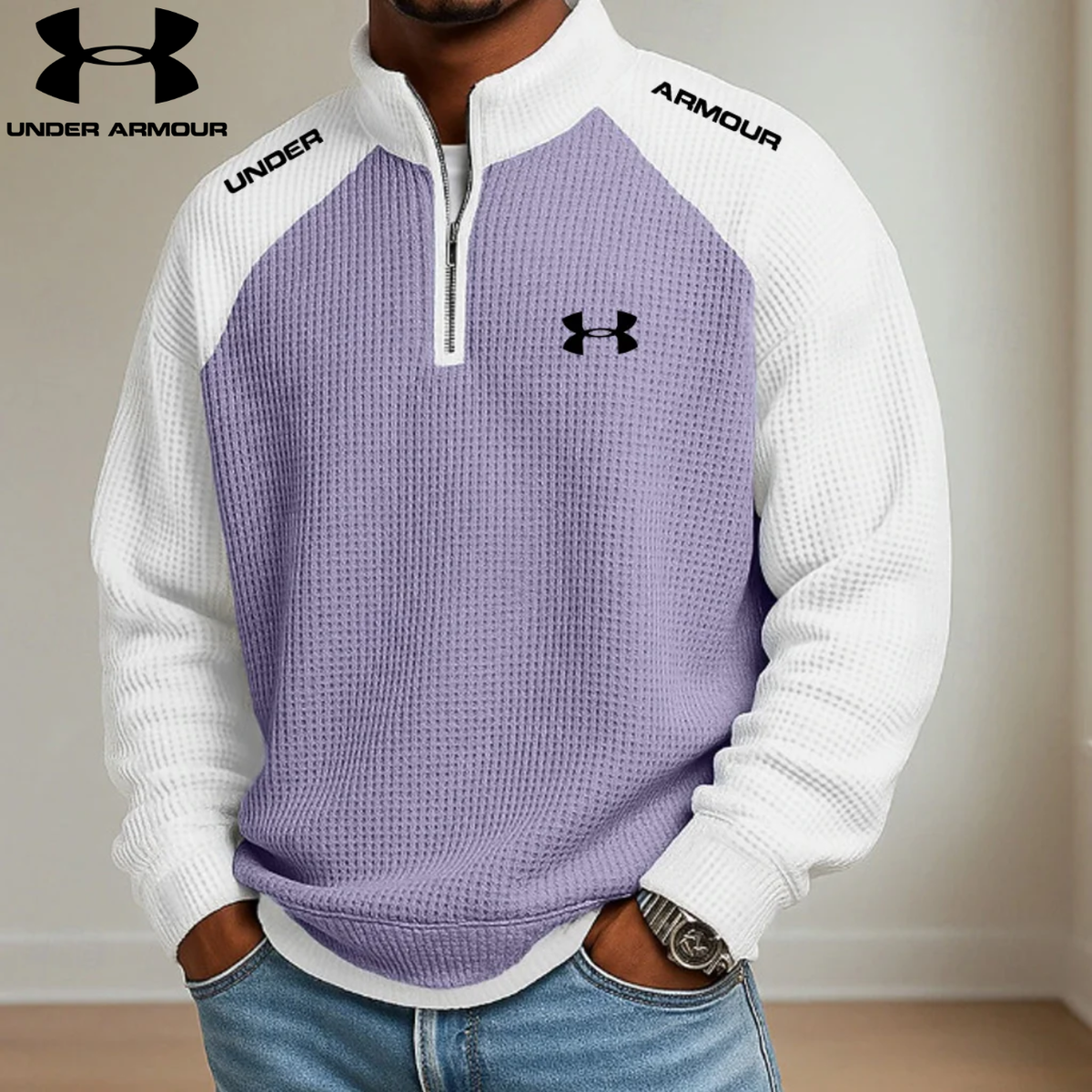 UA™ Sudadera Deportiva con Cuello de Cremallera