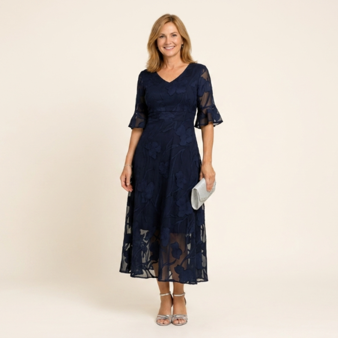 Celira - Sophisticated floral design dress