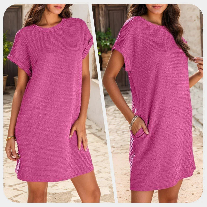 Lidia - Loose-fit dress for women with pockets