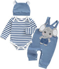 Baby boy elephant romper set