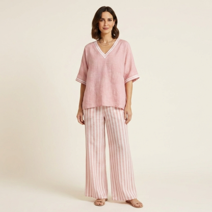 Amalia - Conjunto de rayas elegante y casual