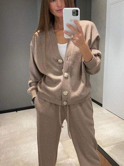 Amelia - Knitted Cardigan and Trouser Set