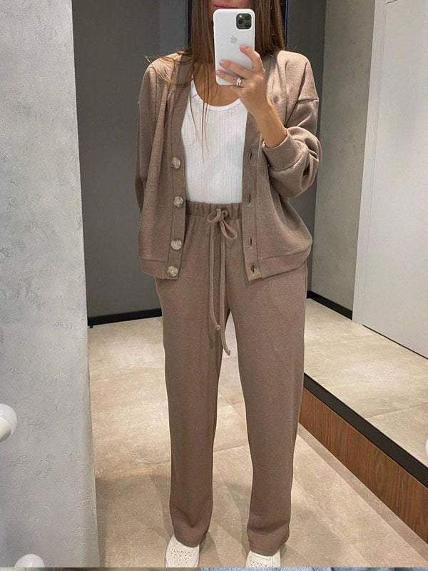 Amelia - Knitted Cardigan and Trouser Set
