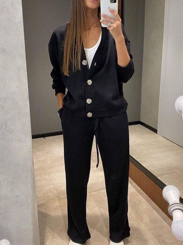 Amelia - Knitted Cardigan and Trouser Set