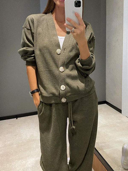 Amelia - Knitted Cardigan and Trouser Set