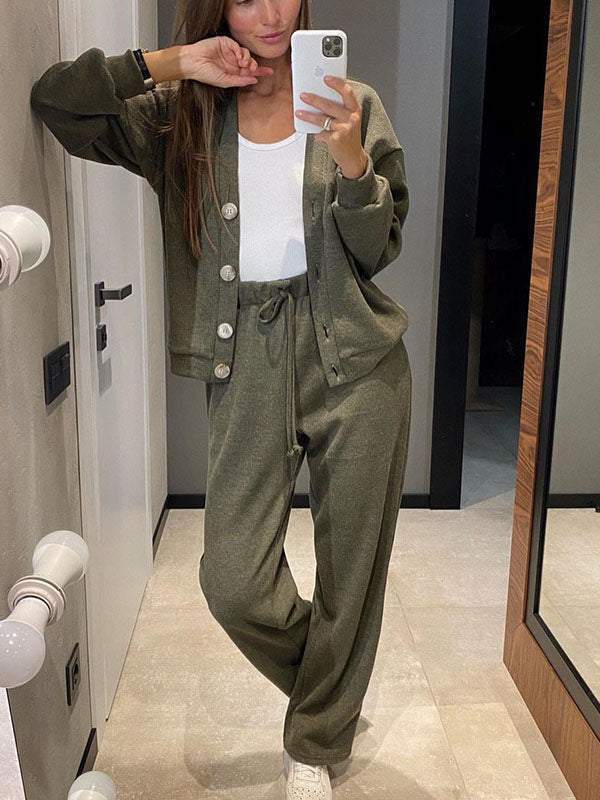 Amelia - Knitted Cardigan and Trouser Set