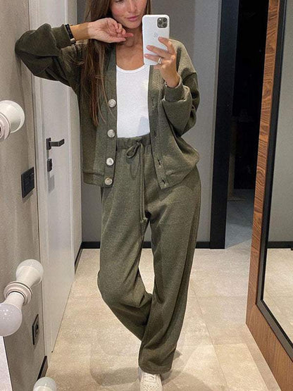 Amelia - Knitted Cardigan and Trouser Set