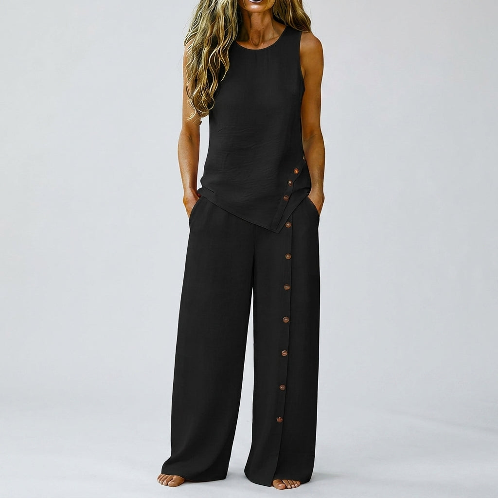 Claudia - Sleeveless Top and Wide-Leg Pants Set