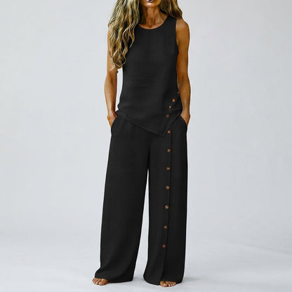 Claudia - Sleeveless Top and Wide-Leg Pants Set