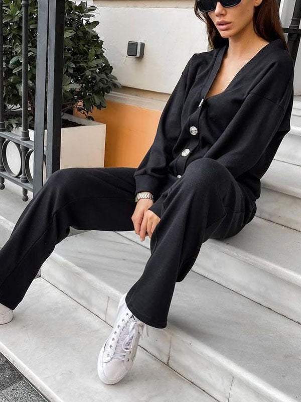 Amelia - Knitted Cardigan and Trouser Set