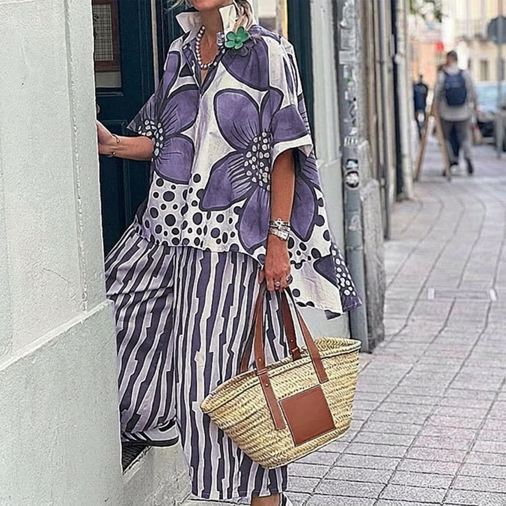 Valentina - Conjunto estampado de dos piezas