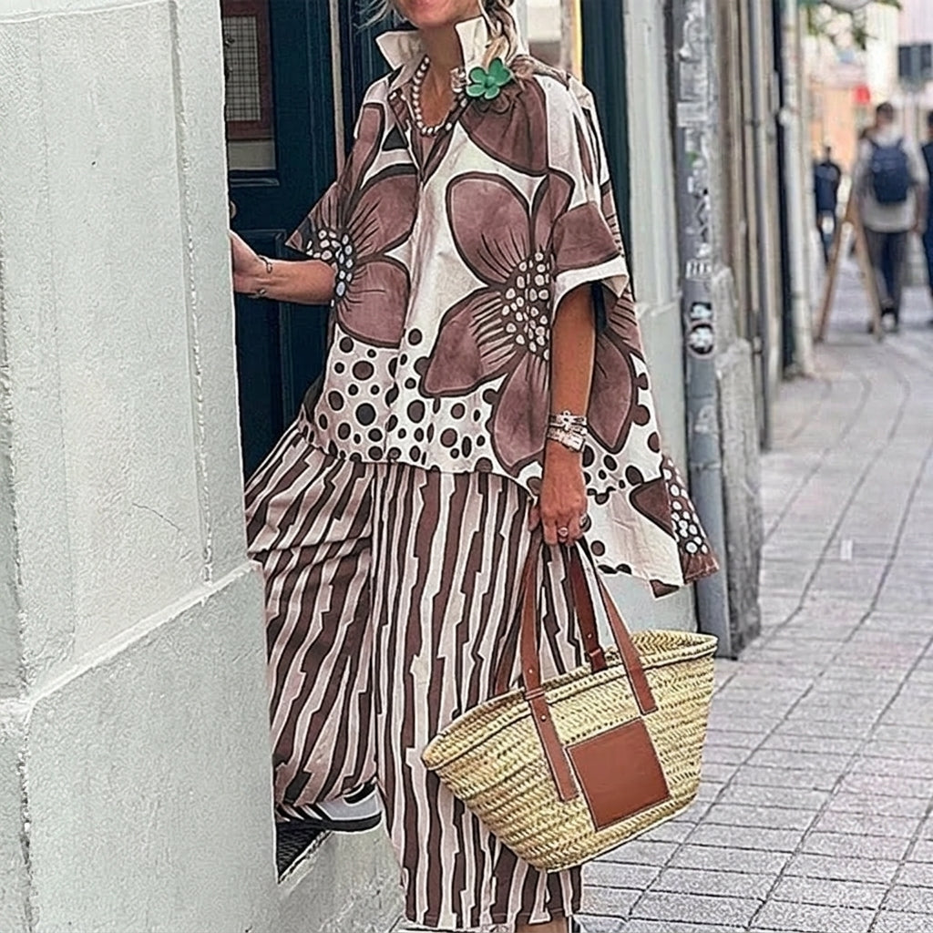 Valentina - Conjunto estampado de dos piezas