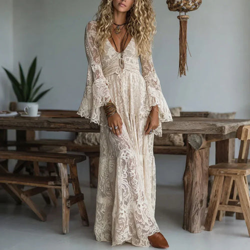 Luisa - Vestido largo vintage con silueta de sirena