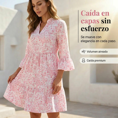 Soraya - V-neck printed dress