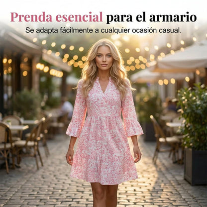 Soraya - V-neck printed dress