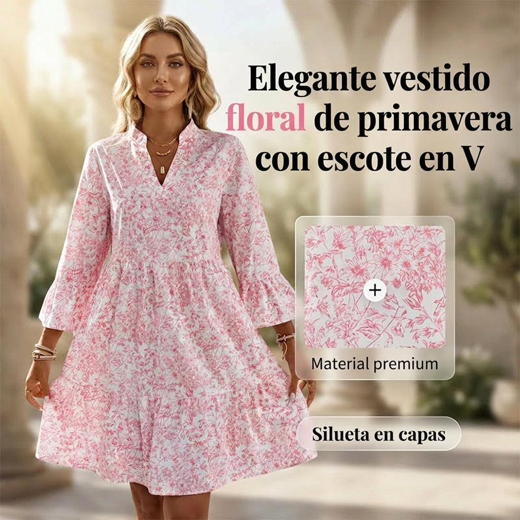 Soraya - V-neck printed dress