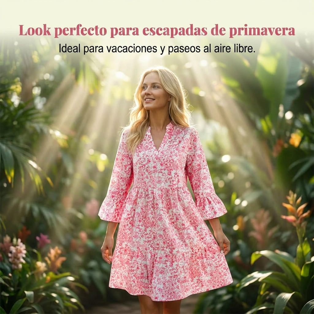 Soraya - V-neck printed dress