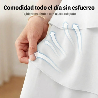 Brisa - Vestido elegante con capas y volantes