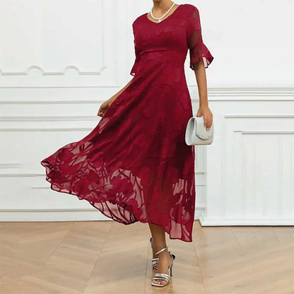 Celira - Sophisticated floral design dress