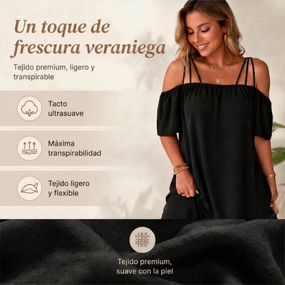 Olivia - Vestido de tirantes finos y corte amplio