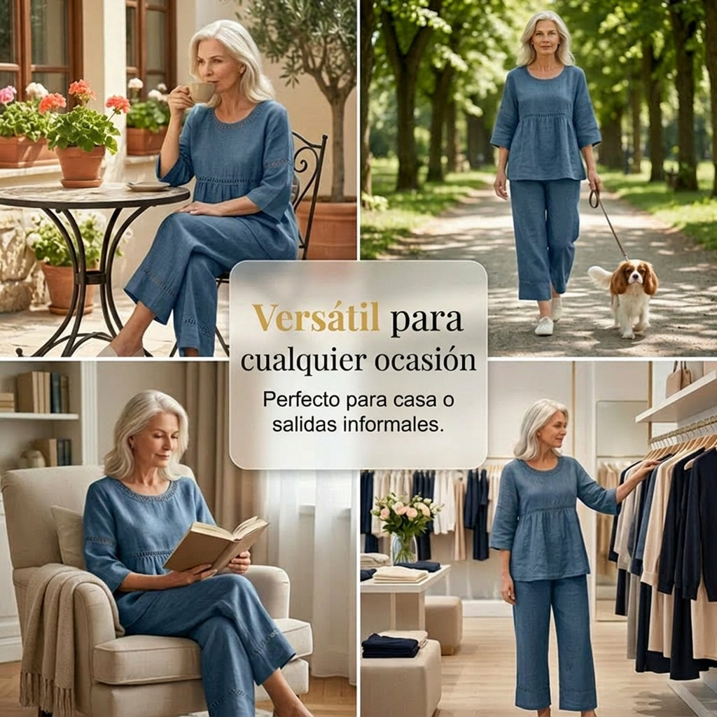 Marisa - Casual set with openwork details