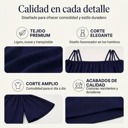 Olivia - Vestido de tirantes finos y corte amplio