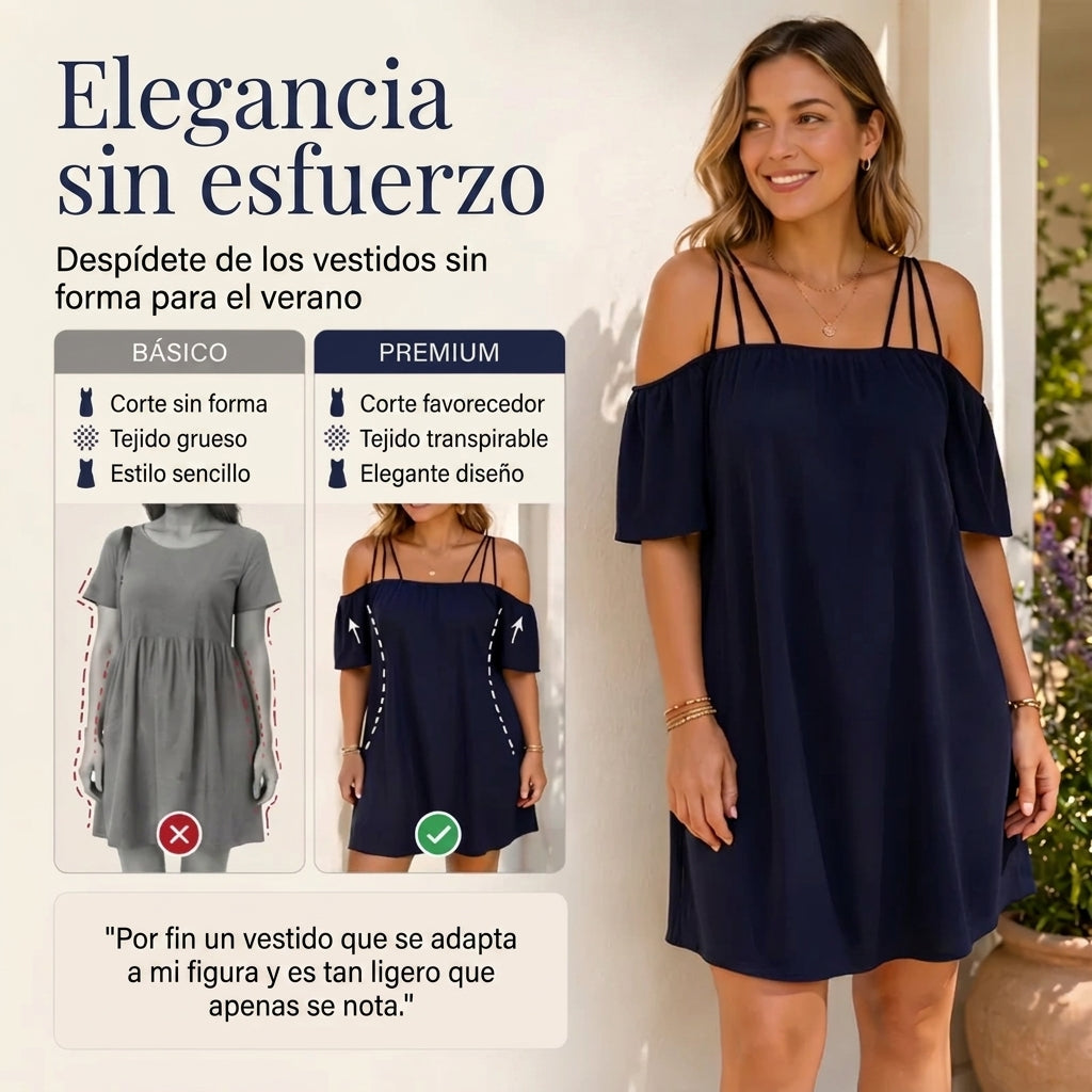 Olivia - Vestido de tirantes finos y corte amplio