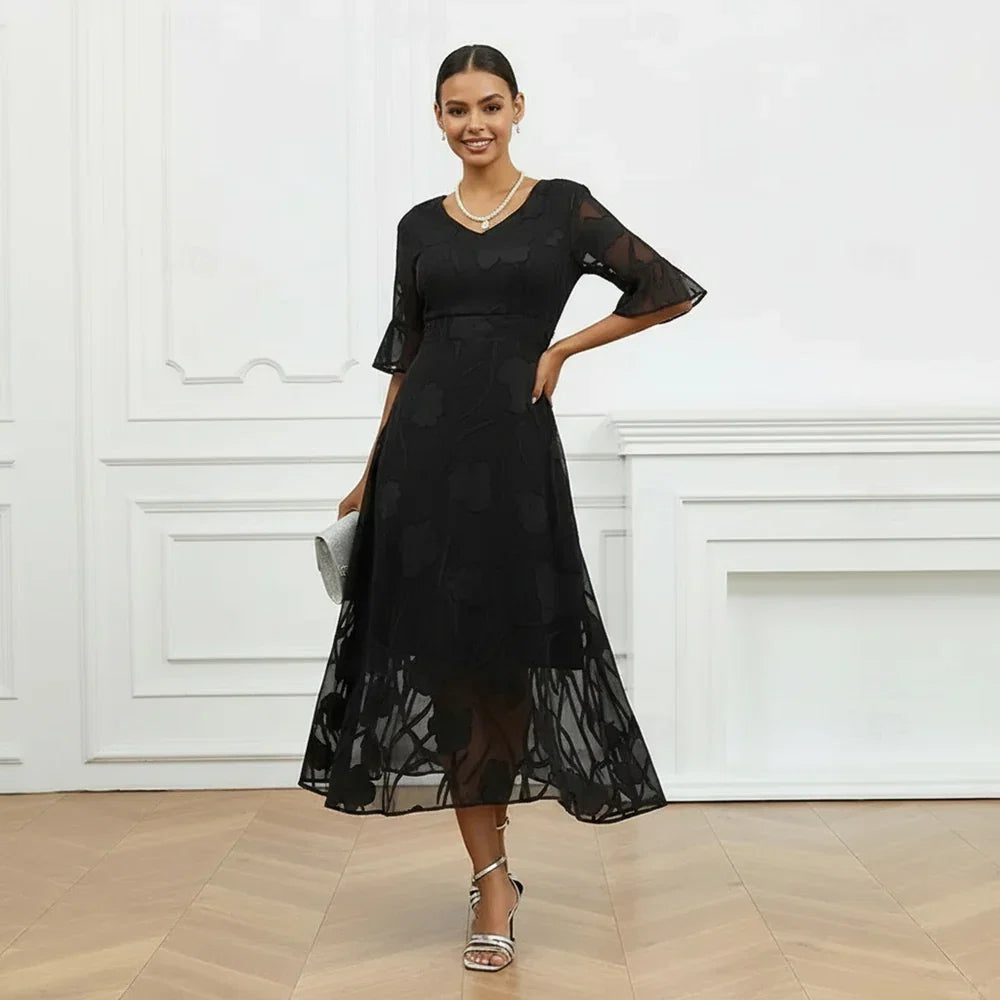 Celira - Sophisticated floral design dress