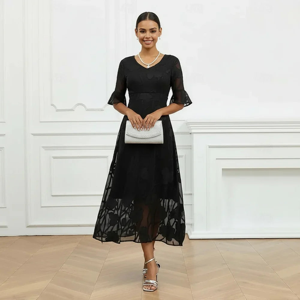 Celira - Sophisticated floral design dress
