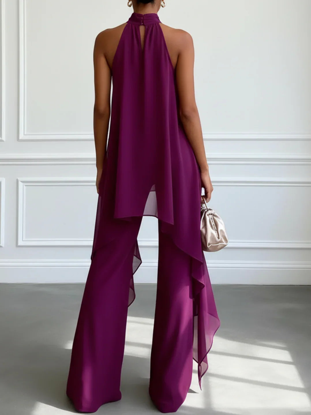 Violeta - Conjunto elegante de pantalón halter