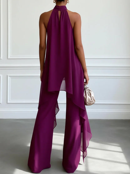 Violeta - Conjunto elegante de pantalón halter