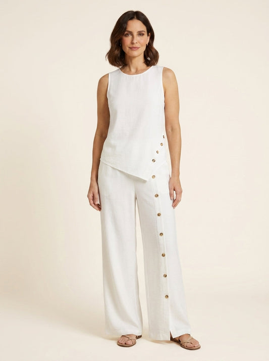 Claudia - Sleeveless Top and Wide-Leg Pants Set