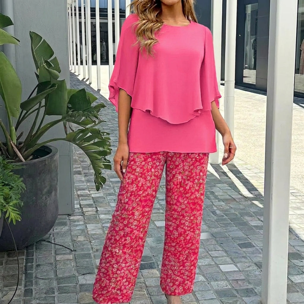 Nadia - Conjunto casual cómodo de 2 piezas