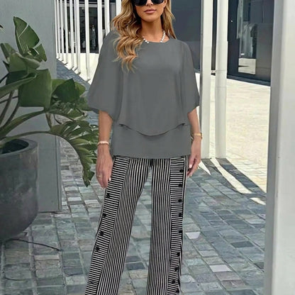 Nadia - Conjunto casual cómodo de 2 piezas