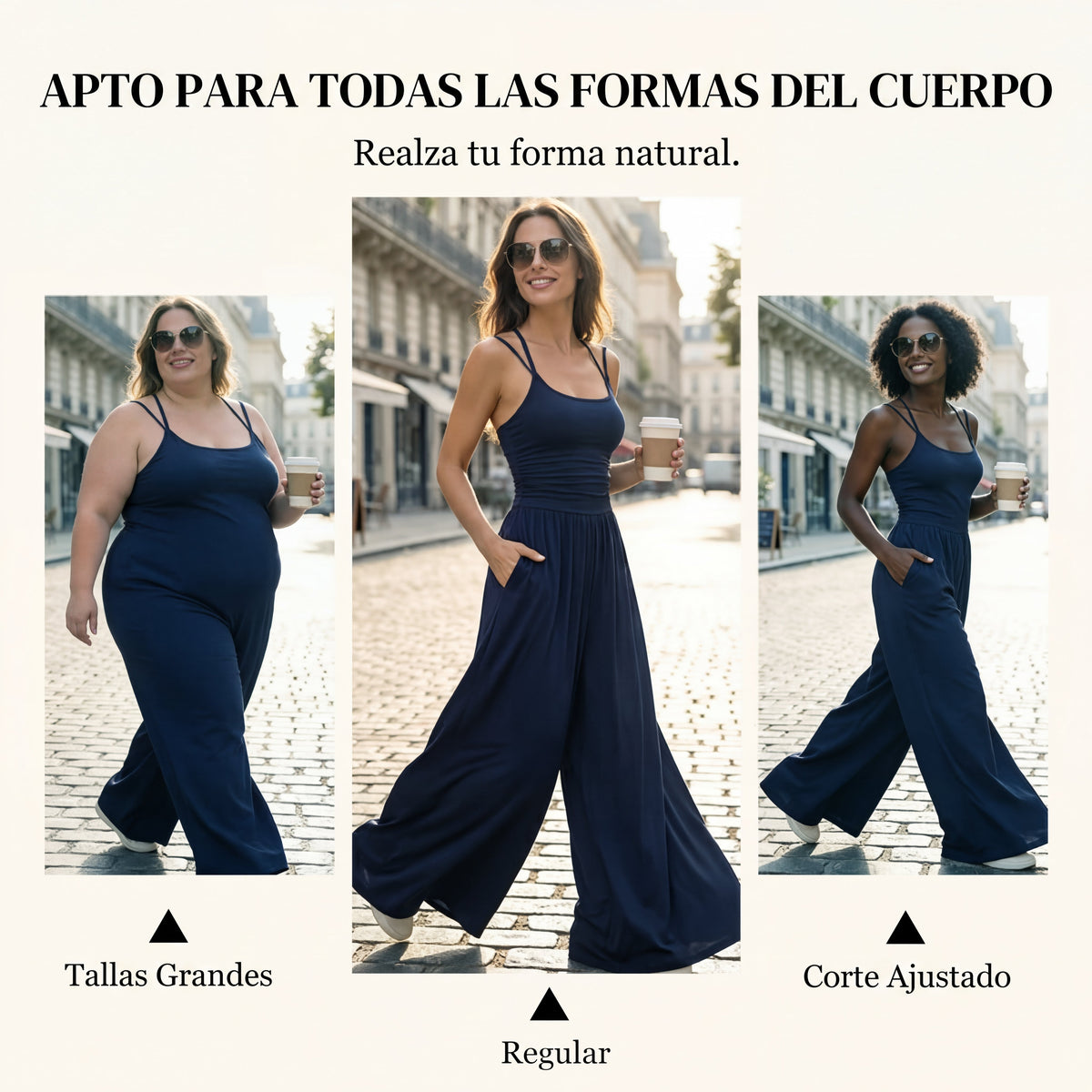 Alma - Casual Spaghetti Strap Jumpsuit