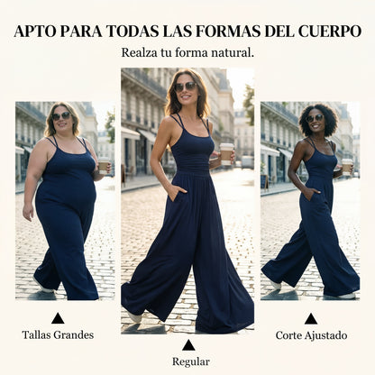 Alma - Casual Spaghetti Strap Jumpsuit