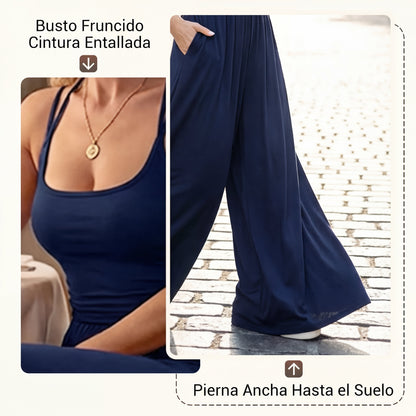 Alma - Casual Spaghetti Strap Jumpsuit