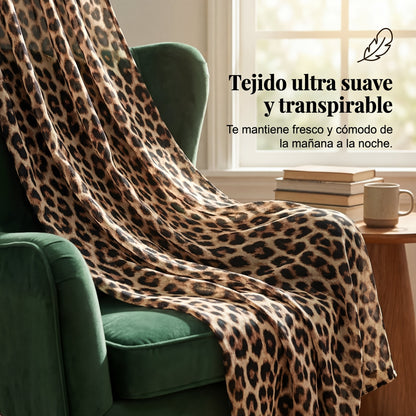 Lara - Leopard Print V-Neck Wide Leg Jumpsuit