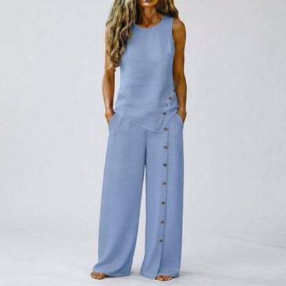 Claudia - Sleeveless Top and Wide-Leg Pants Set